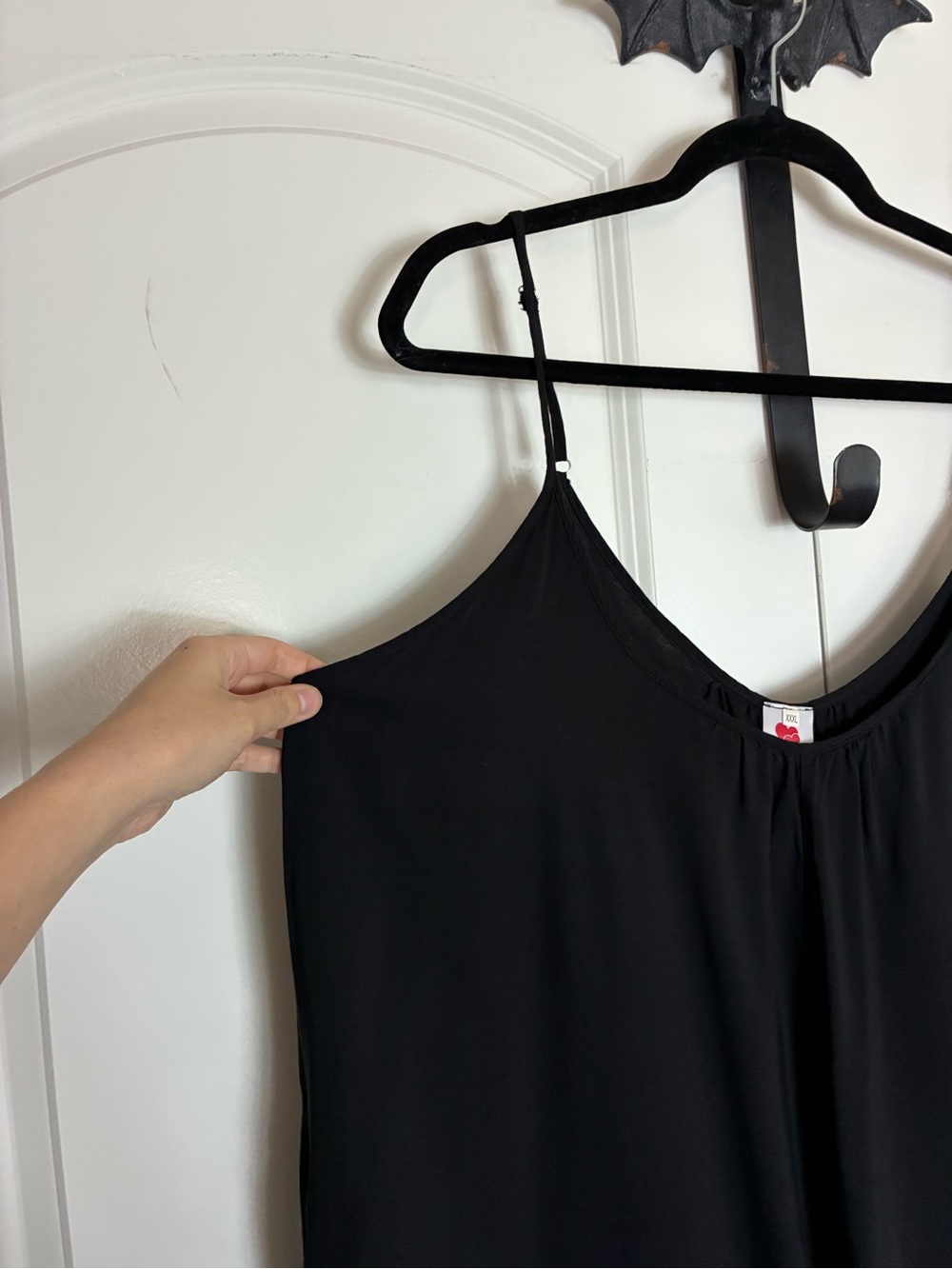 Gothic Sleek Black Jumpsuit Spaghetti Strap Adjustable Pockets size XXL - Picture 5 of 11